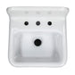 Nantucket NS-VCDM20-BLKW 20-inch Victorian fireclay wall mount sink, view 6