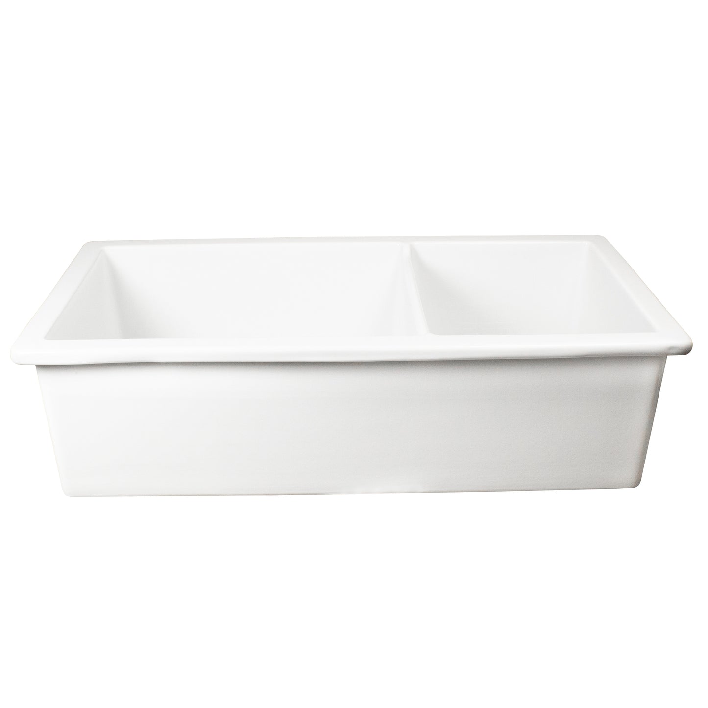 Nantucket Wellfleet-36OSW-DBL fireclay double bowl sink, view 11