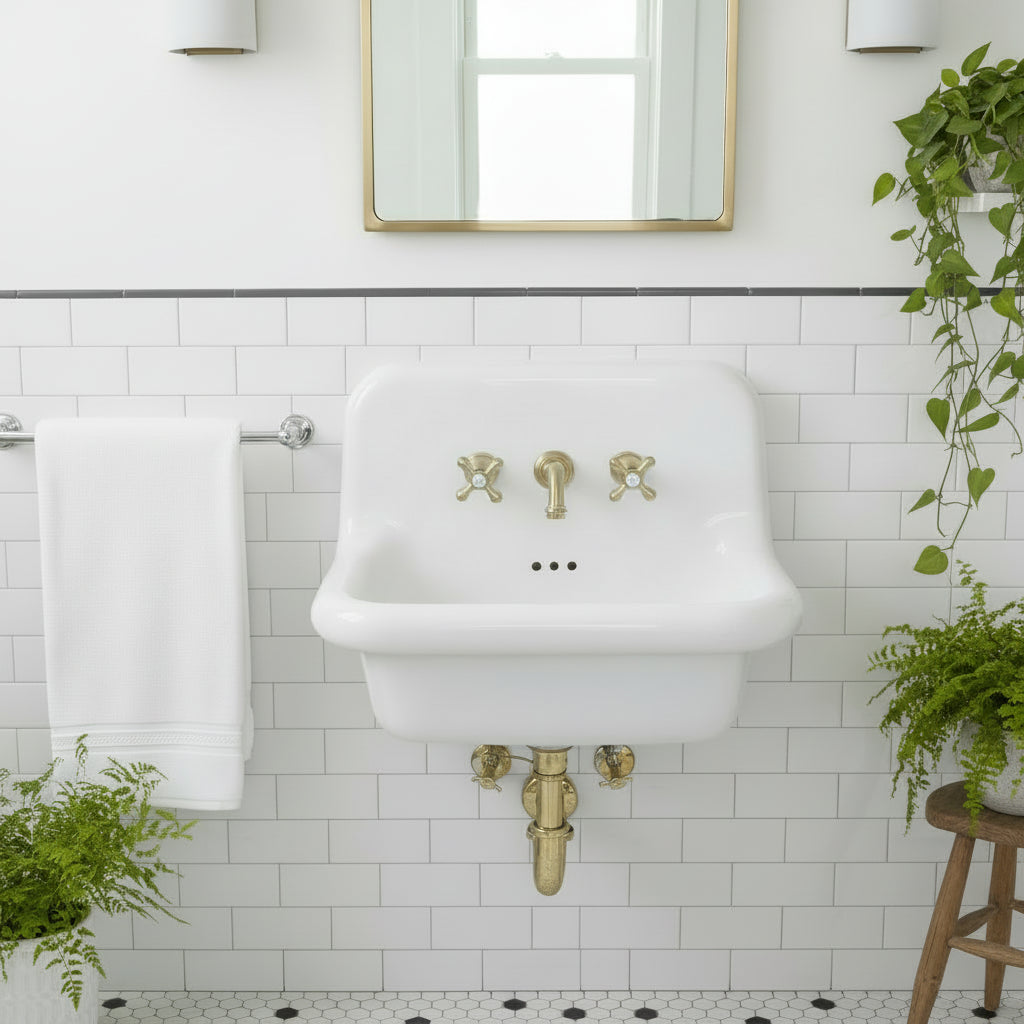 Nantucket Victorian bathroom faucet, brass, view 8
