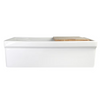 Nantucket 30" Single Bowl Workstation Fireclay Sink with Cuttingboard - Dennis30SG right side view showcasing integrated cutting board.