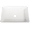 Top view of Nantucket BluMare decorative apron front kitchen sink showing drain placement
