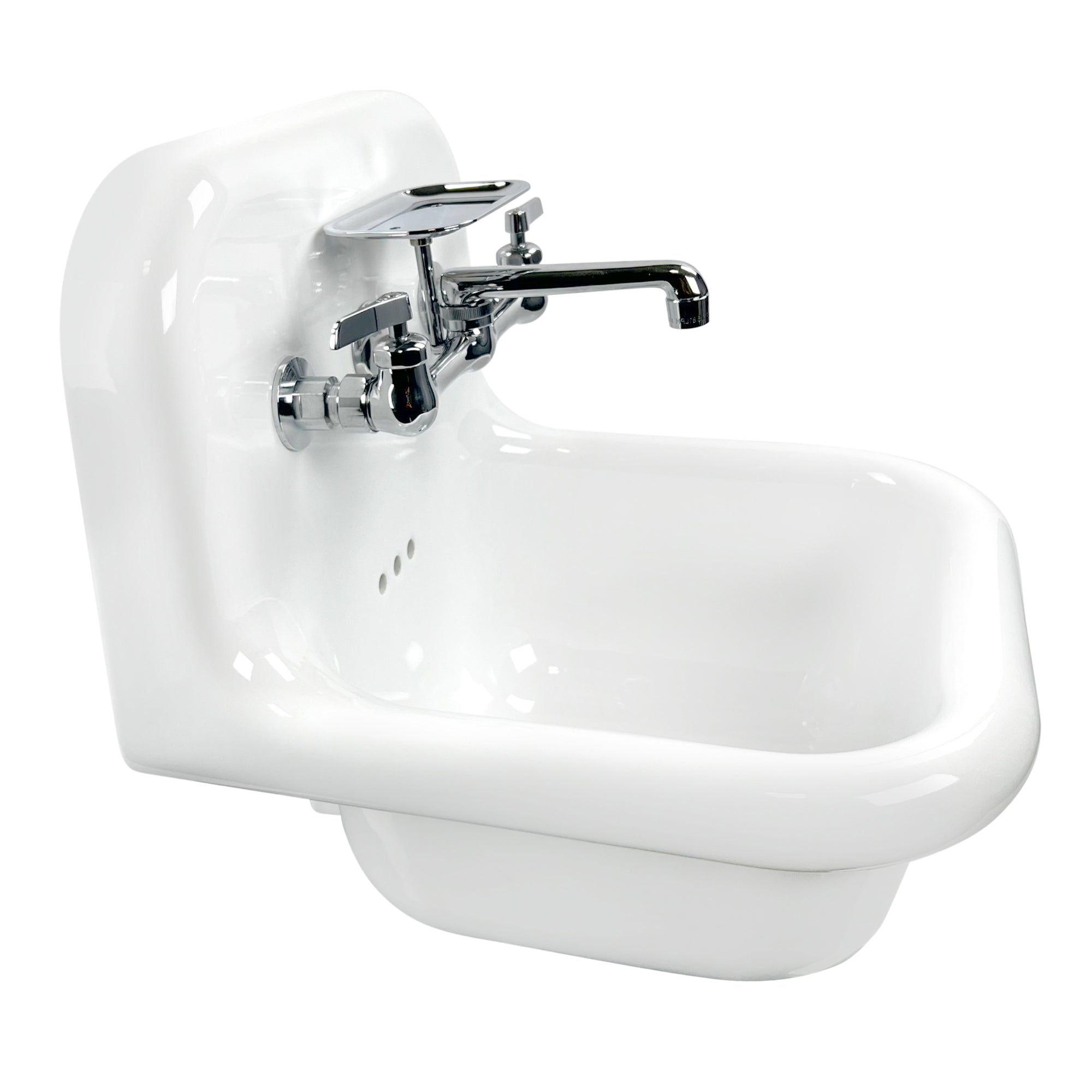 Nantucket NS-VC16-WW 16.5-inch Victorian fireclay wall mount sink, view 8