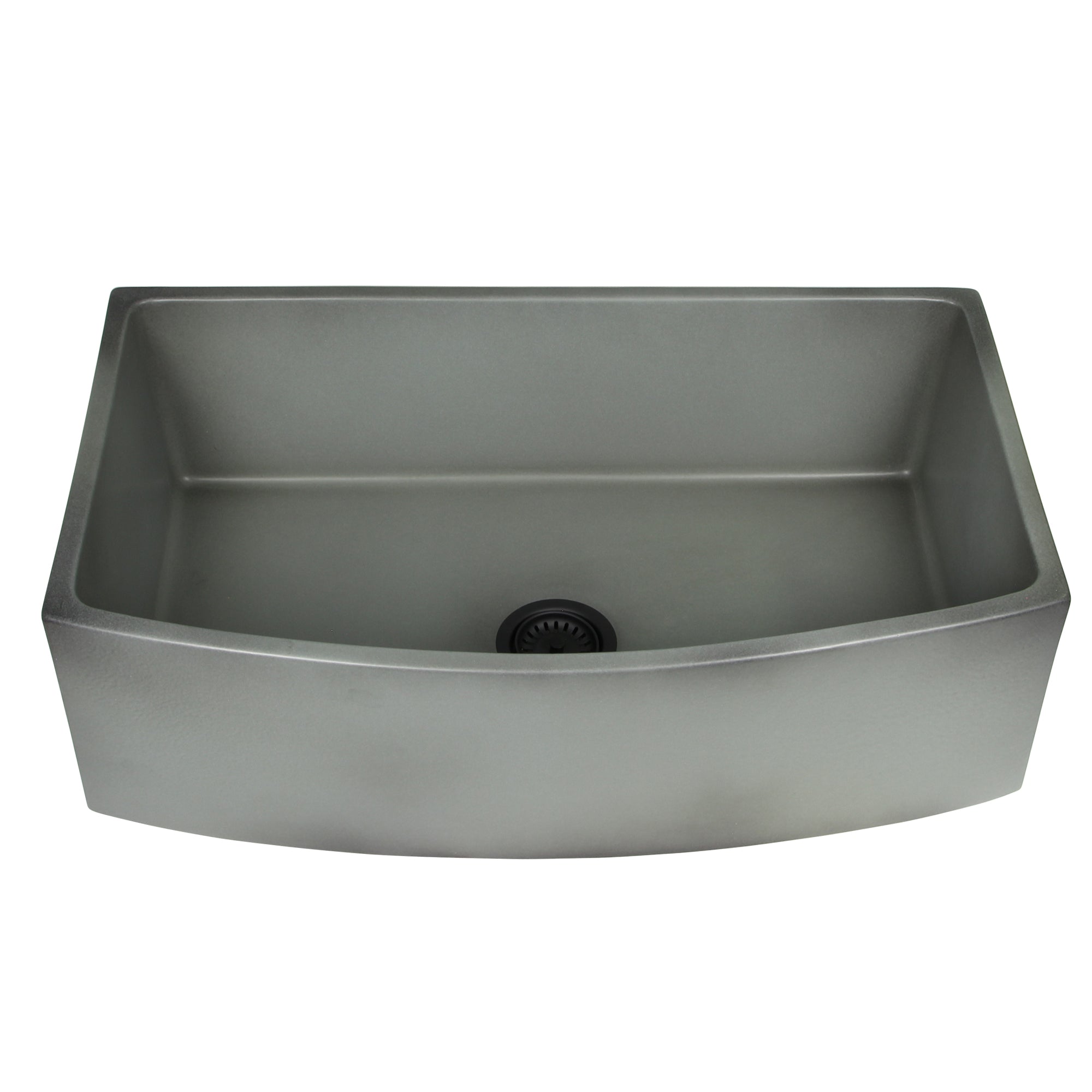 Nantucket FCFS3320CA-C concrete fireclay farmhouse sink with curved apron