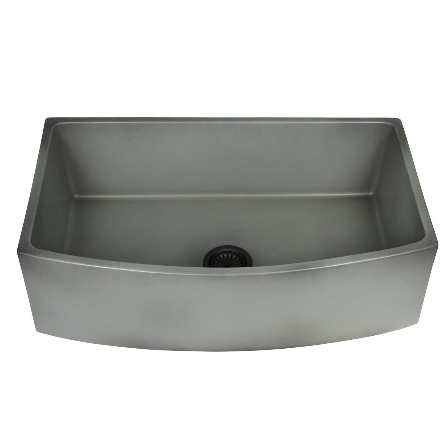 Nantucket FCFS3320CA-C concrete fireclay farmhouse sink with curved apron