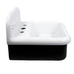 Nantucket NS-VCDM20-BLKW 20-inch Victorian fireclay wall mount sink, view 4