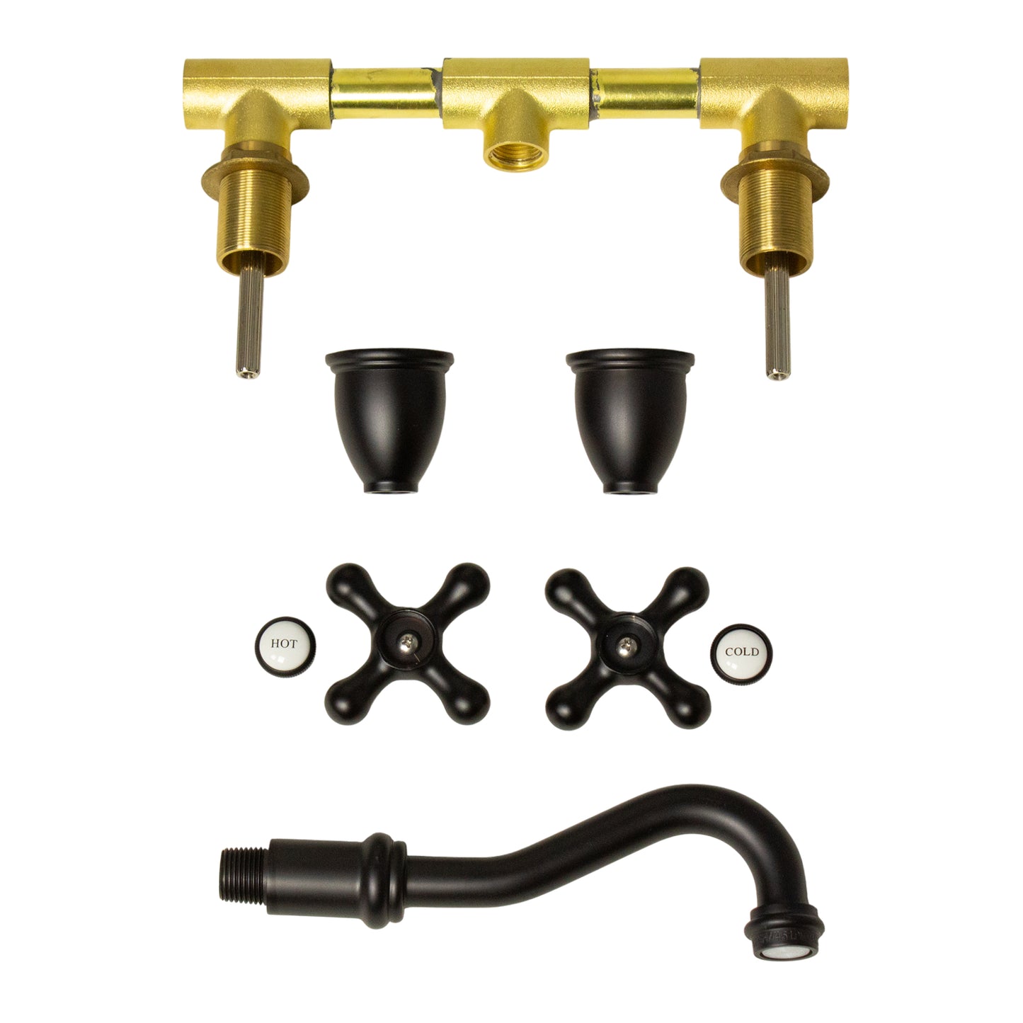 Nantucket Victorian bathroom faucet, matte black, view 6