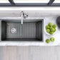 Nantucket FCFS3320CA-W fireclay sink, view 4