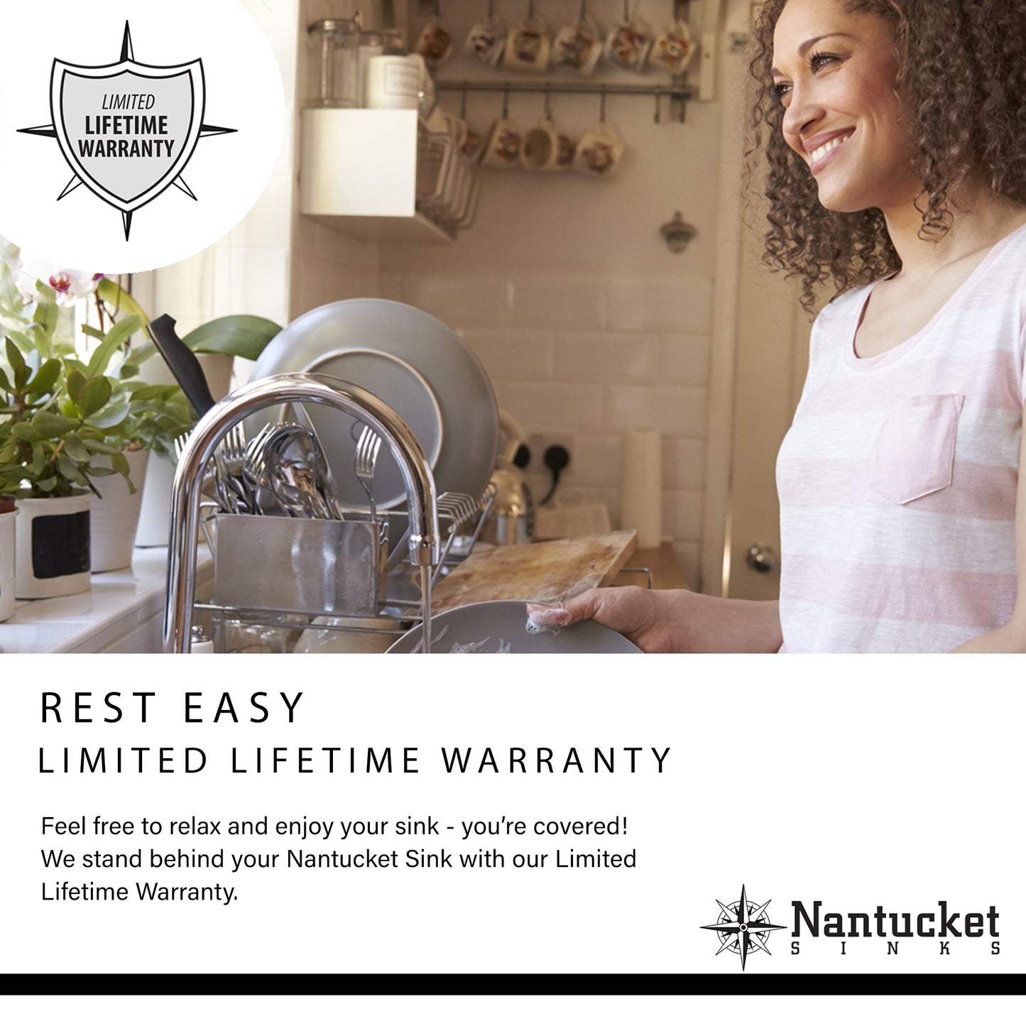 Nantucket KSSH-PS-3220 hammered stainless sink, view 11