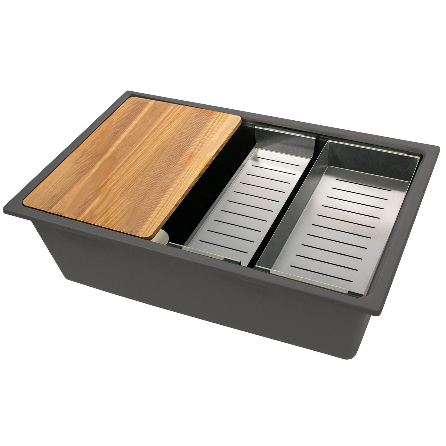 Nantucket PR3019PS-TI titanium granite workstation sink