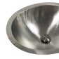Nantucket OVS2017 hammered stainless oval bathroom sink, view 5