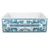Nantucket 33" BluMare Farmhouse Sink with with blue and white decorative apron front