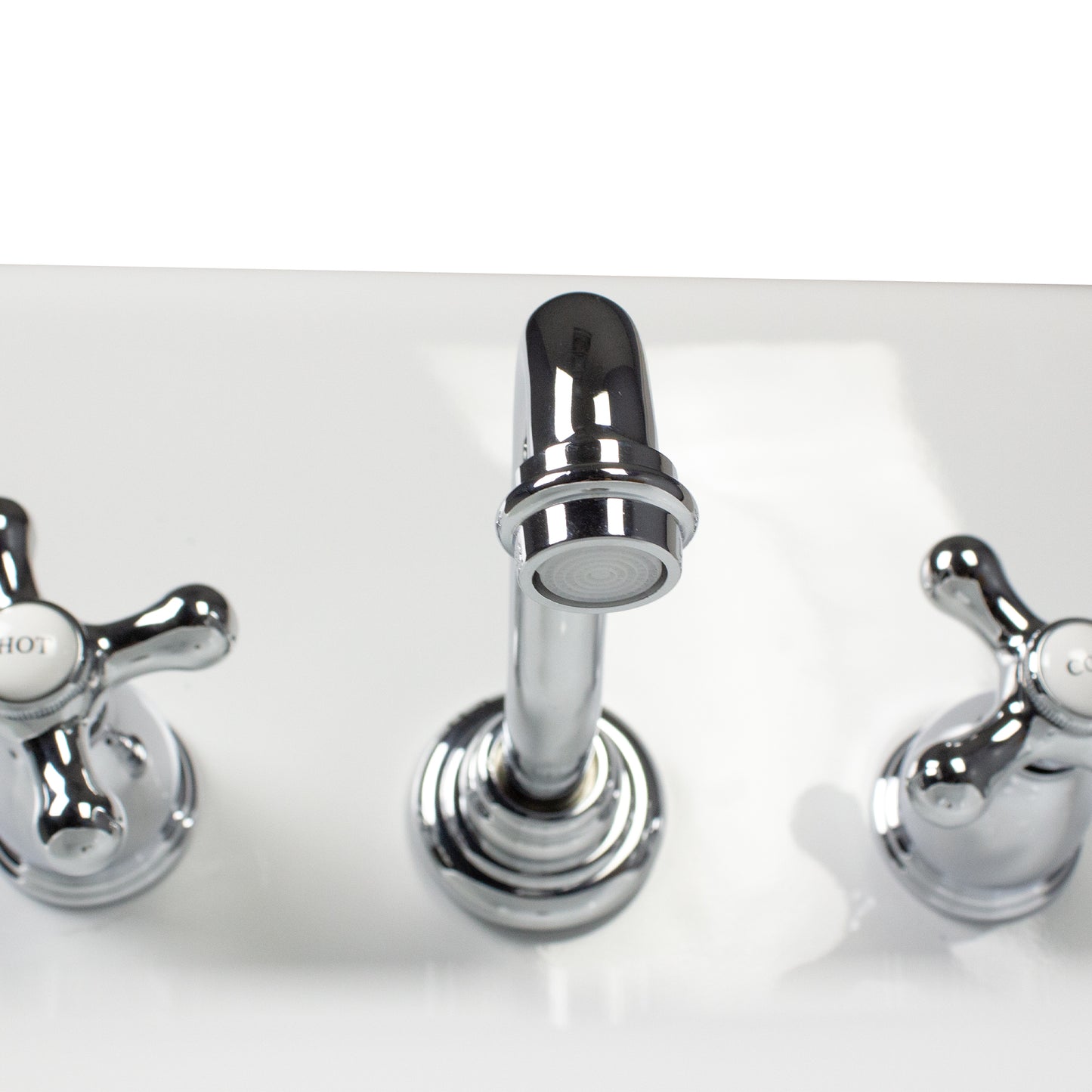 Nantucket Victorian bathroom faucet, chrome, view 3