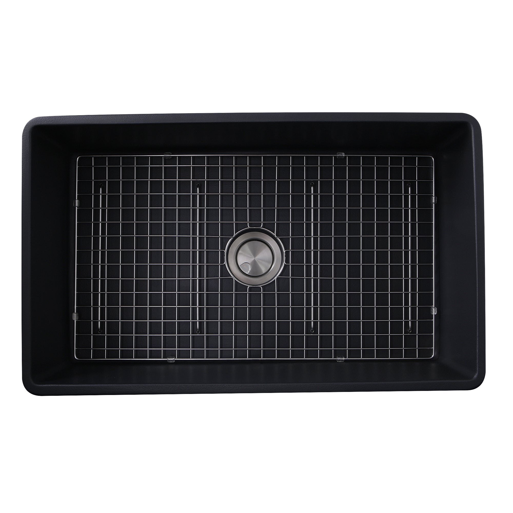 Nantucket FCFS3320S-MatteBlack fireclay sink, view 4