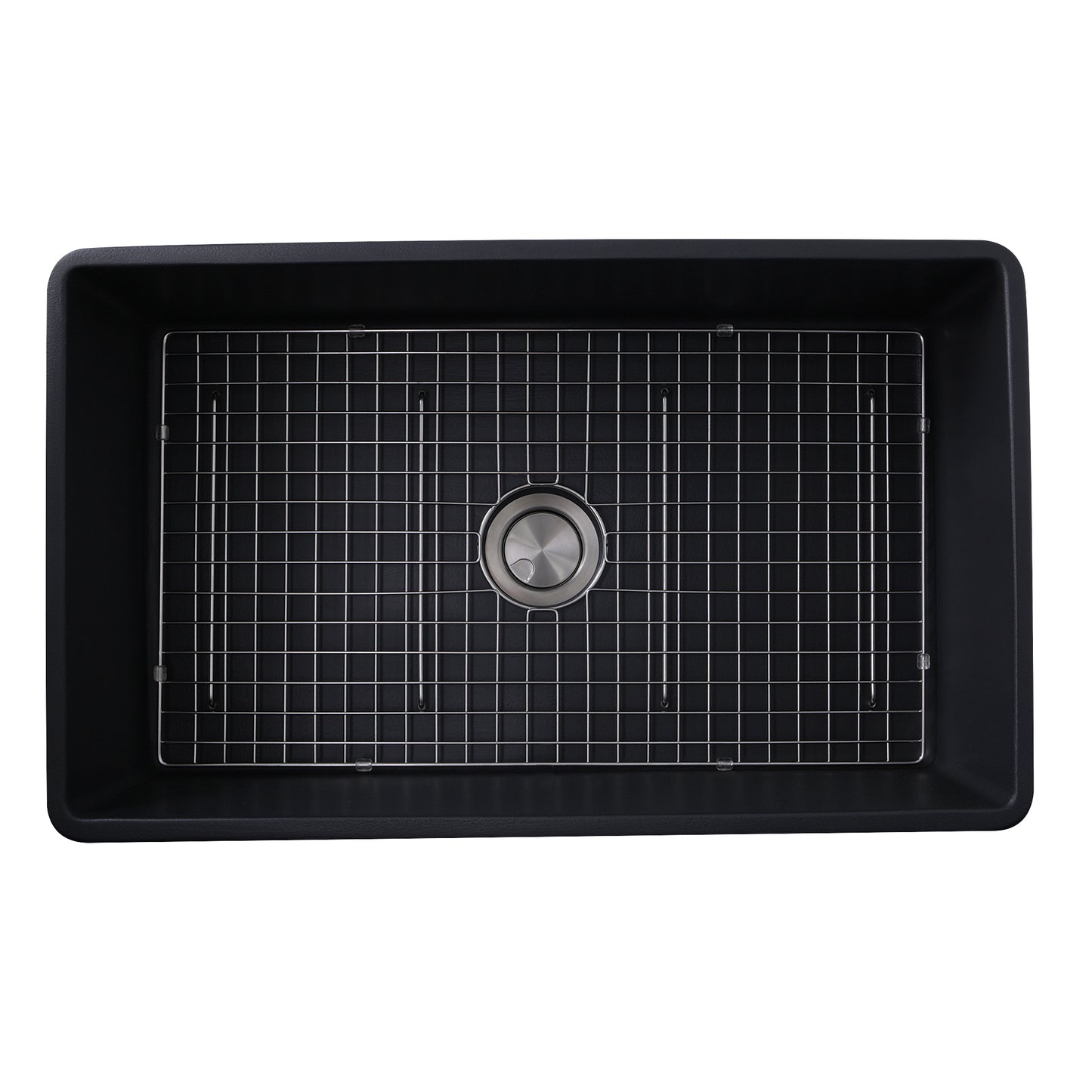 Nantucket FCFS3320S-MatteBlack fireclay sink, view 4