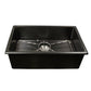 Nantucket Orleans3018-MB matte black fireclay sink, view 4