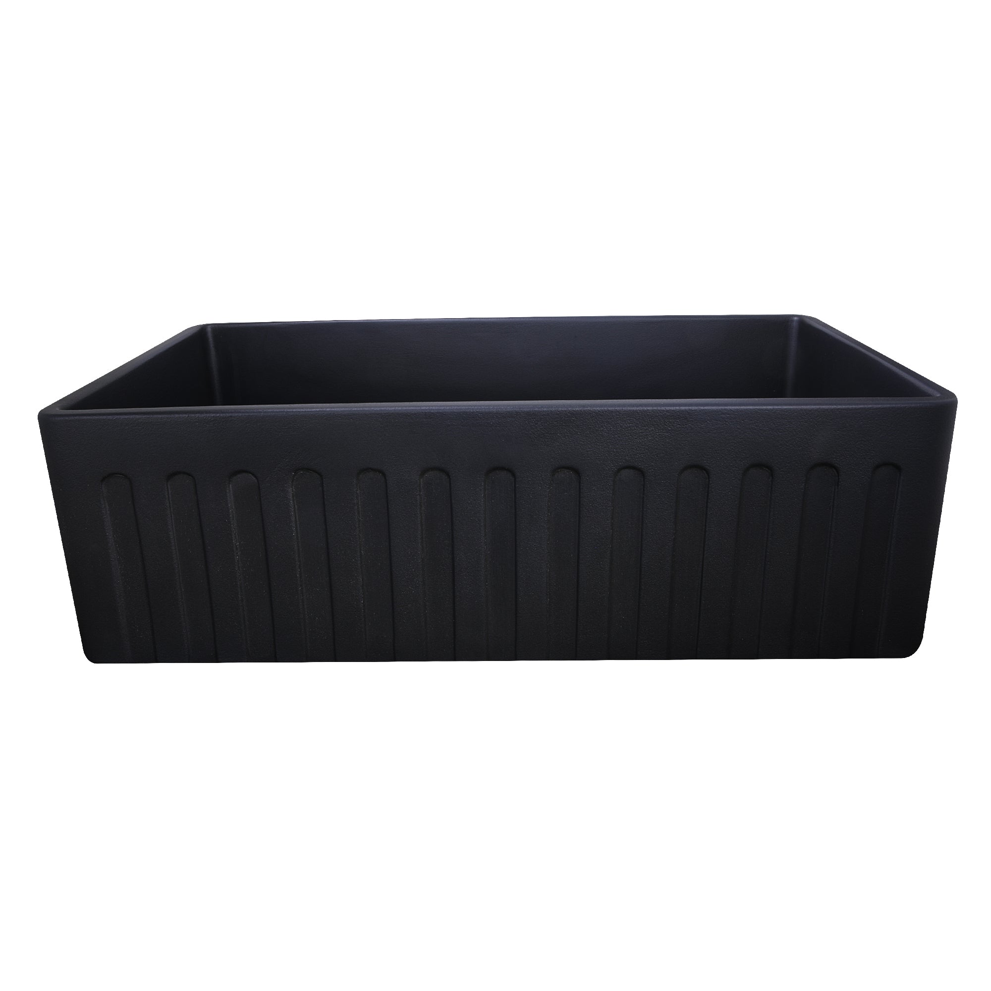 Nantucket FCFS3320S-MatteBlack fireclay sink, view 8