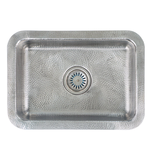 Nantucket RES2014-MF hammered matte stainless bar sink