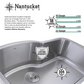 Nantucket 33" Large Rectangle Single Bowl 18 Gauge Stainless Steel Drop In Kitchen Sink - NS3322-8