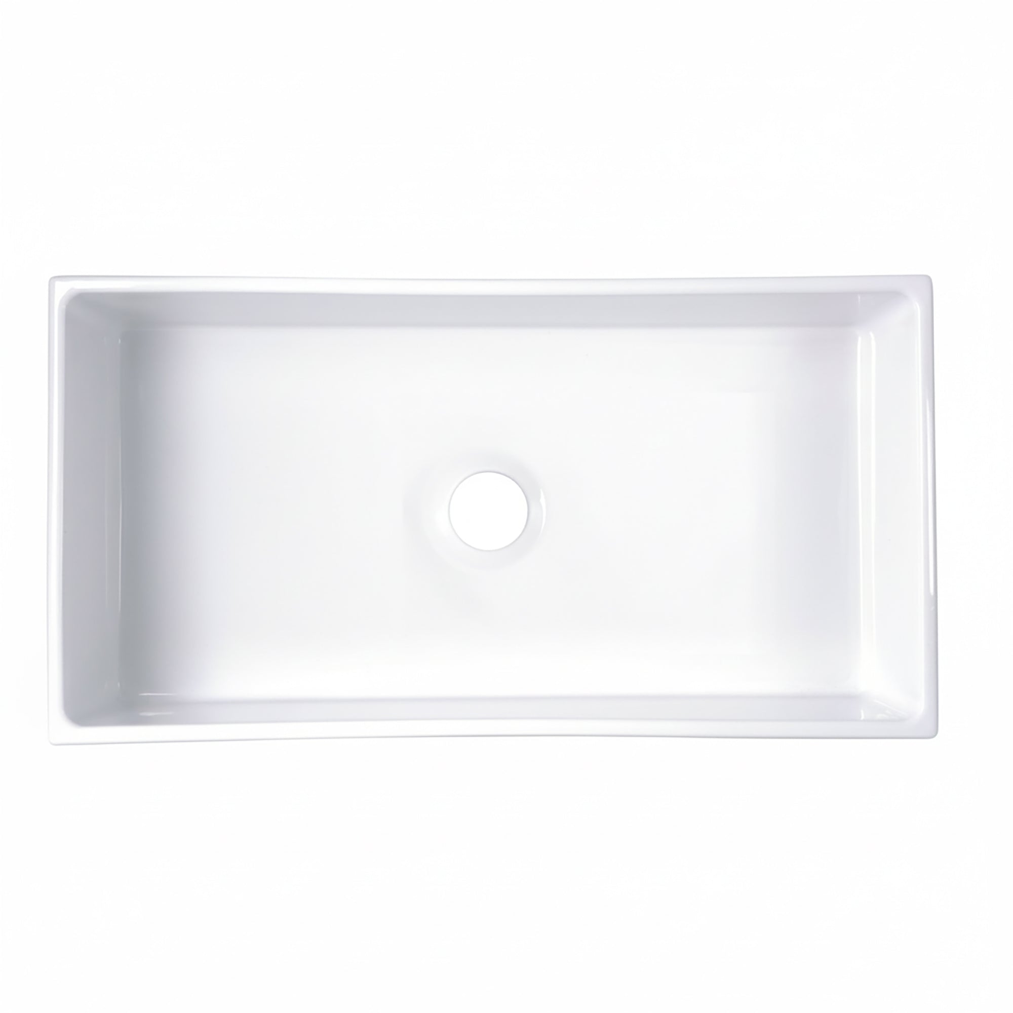 Nantucket T-FCFSRD36 36-inch white fireclay farmhouse sink, view 3