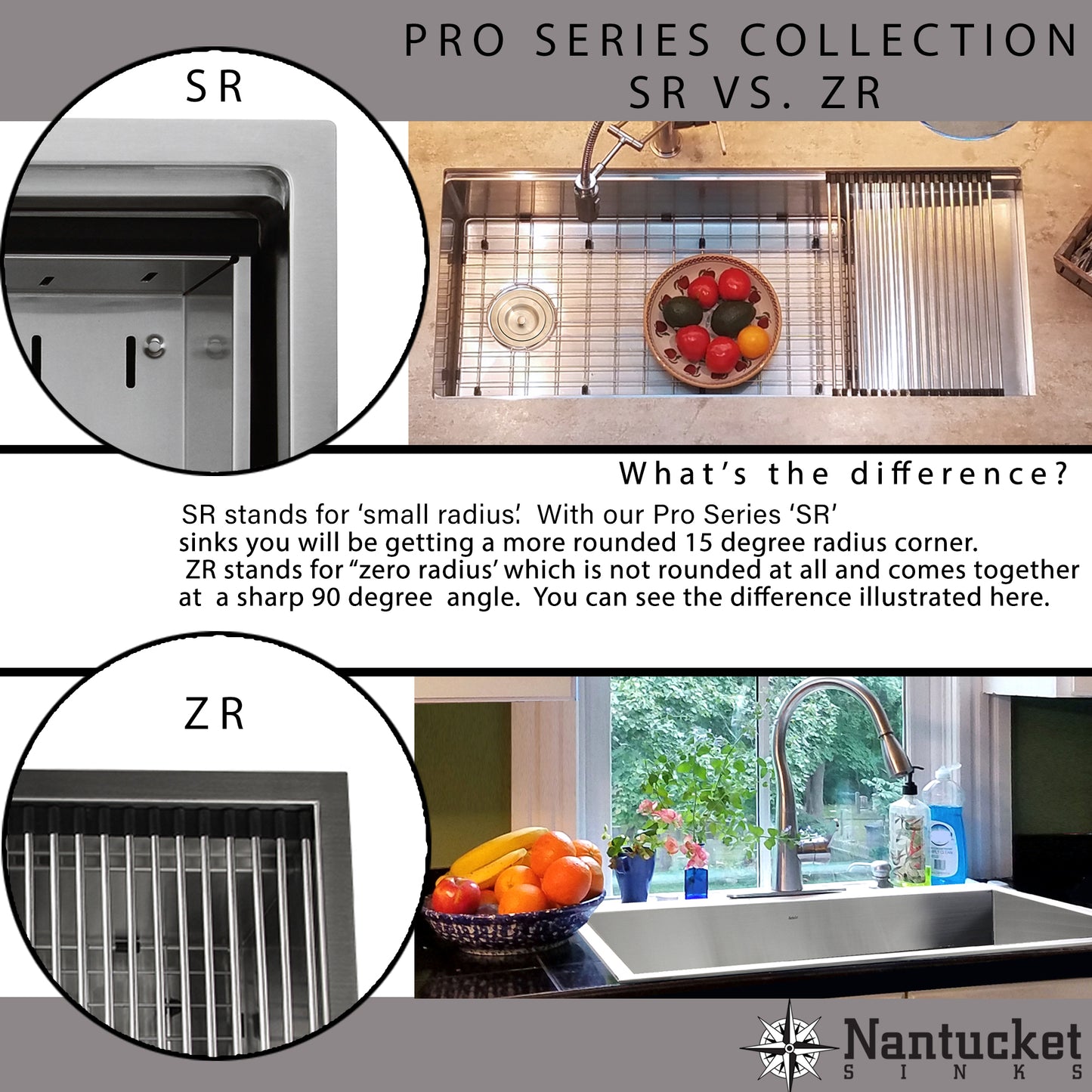 Nantucket SR3219-DE-16 double bowl stainless steel sink, view 11