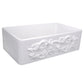 Nantucket FCFS3320S-Grapes fireclay farmhouse sink with grape vine apron