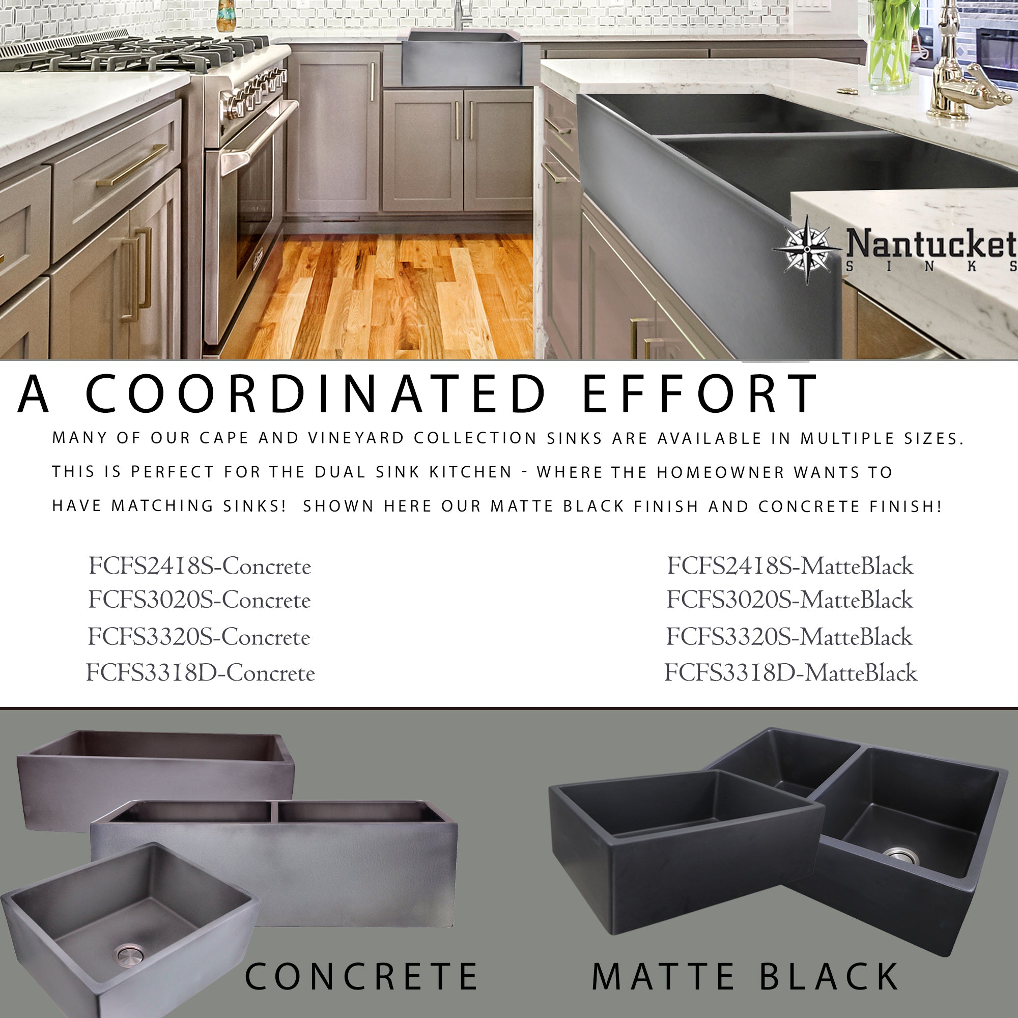 Nantucket FCFS3320S-MatteBlack fireclay sink, view 10