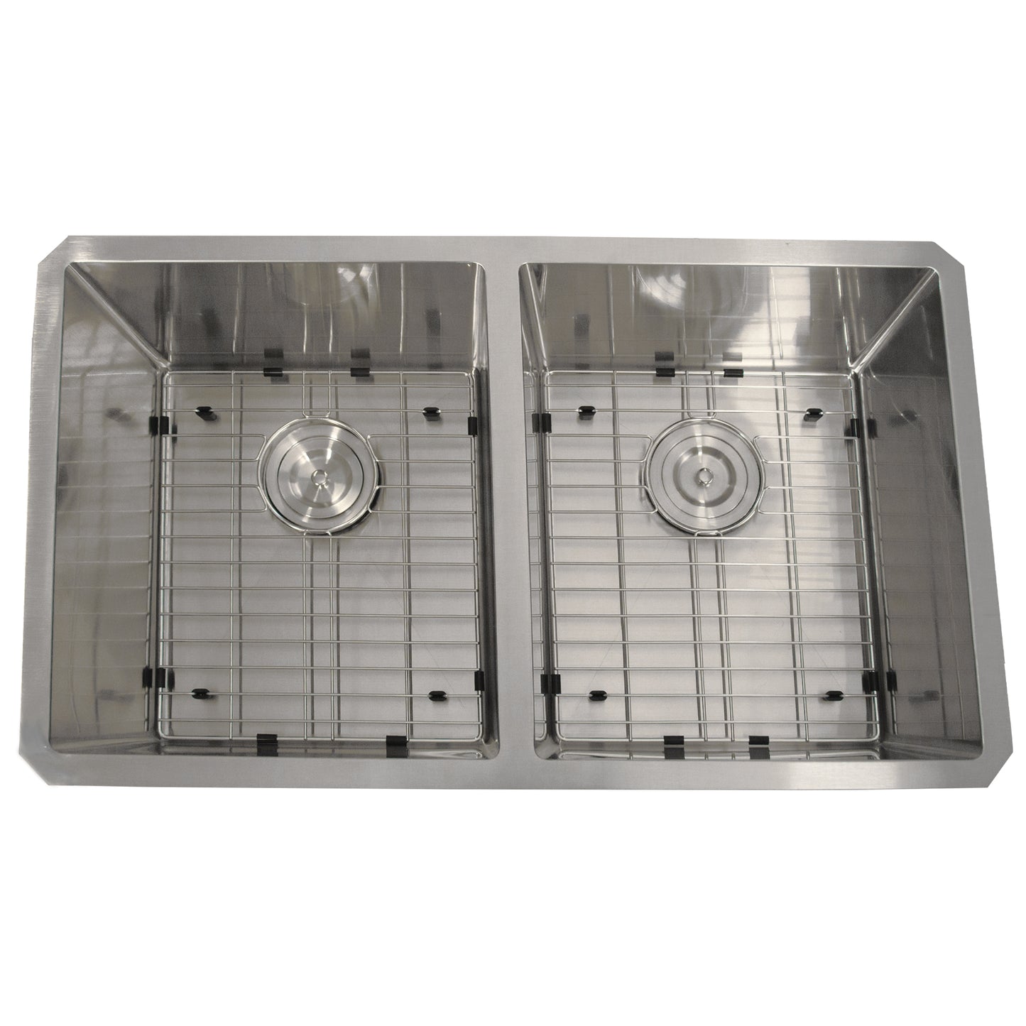 Nantucket SR3219-DE-16 double bowl stainless steel sink