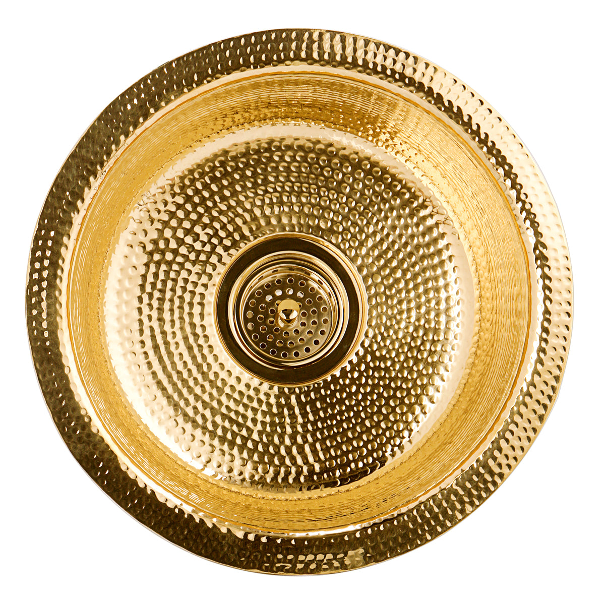 Nantucket RS15-UB round hammered brass bar sink, view 3