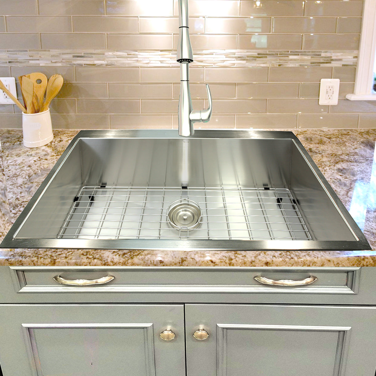 Nantucket ZR3322-S-16 drop-in stainless steel kitchen sink, view 5