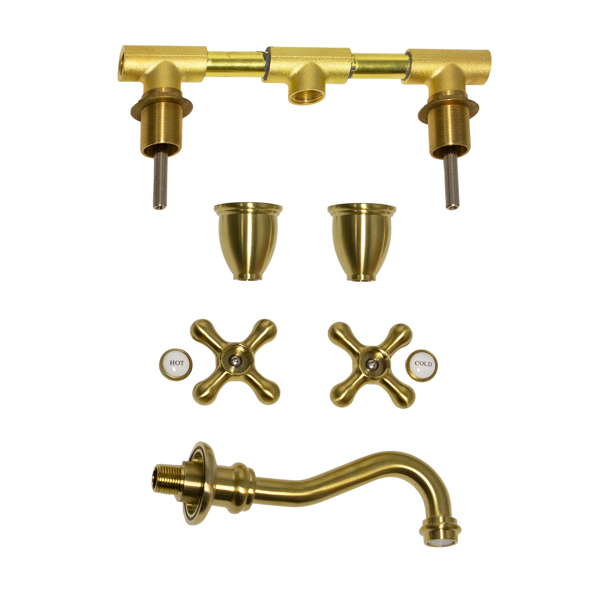 Nantucket Victorian bathroom faucet, brass, view 7