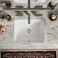 Nantucket UM-19X14-W undermount ceramic bathroom sink, view 2