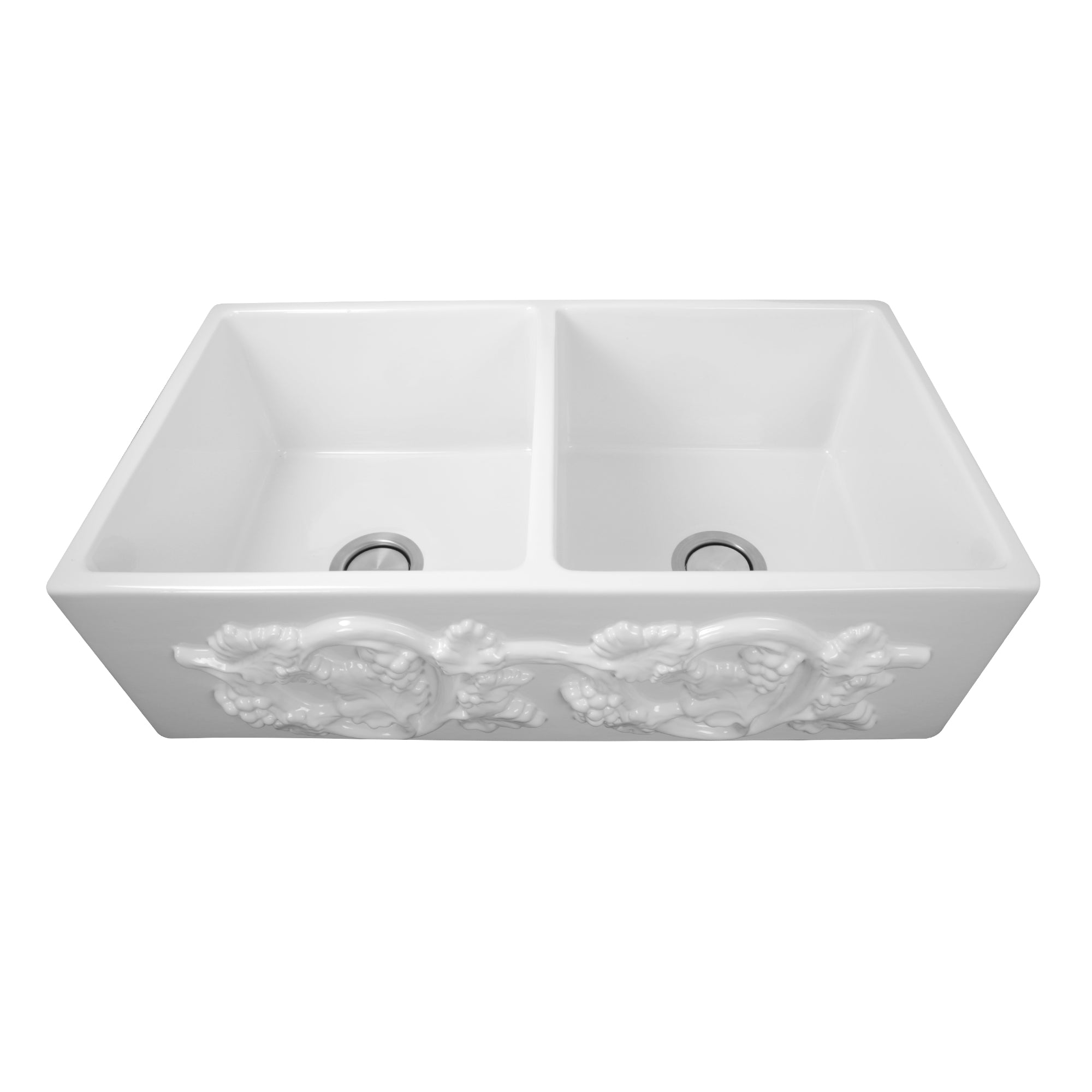 Nantucket FCFS3318D-Grapes fireclay sink, view 4