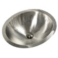 Nantucket OVS2017 hammered stainless oval bathroom sink, view 3