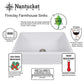 Nantucket Sinks 36" Workstation Fireclay Apron Sink with Accessories - T-PS36W