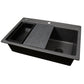Nantucket PR3322PS-BL black granite workstation sink