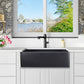 Nantucket FCFS3020S-MatteBlack fireclay sink, view 3