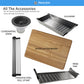 Nantucket PR3019PS-BL black granite workstation sink, view 12