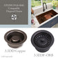 Nantucket STEPPE3918-SMC smooth copper sink, view 12