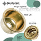 Nantucket RS15-UB round hammered brass bar sink, view 10