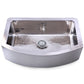 Nantucket FSSH3322 hammered stainless farmhouse sink, view 3
