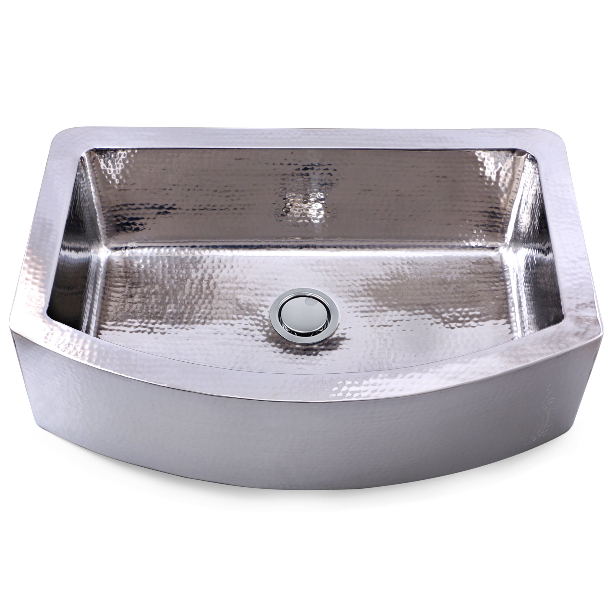 Nantucket FSSH3322 hammered stainless farmhouse sink, view 3