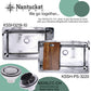 Nantucket KSSH-PS-3220 hammered stainless sink, view 10