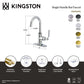 Kingston Brass KSD8503KL Whitaker Single-Handle Bar Faucet, Antique Brass with modern design and high spout for kitchen tasks.