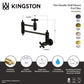 Kingston Brass KS3103PKX Duchess Wall Mount Pot Filler Faucet, Antique Brass with two handles and foldable swing arms