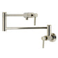 Kingston Brass KS4103KNL Convergent Wall Mount Pot Filler Faucet with Knurled Handle, Antique Brass