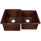 Thompson Hidalgo 31" Hammered Aged Copper 60/40 Double Bowl Kitchen Sink - KDU-6040BC