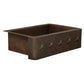 Thompson Kahlo 2KS-AD-1 aged copper farmhouse sink, star design apron