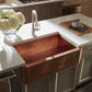 Thompson Kahlo 33" Handcrafted Copper Farmhouse Kitchen Sink - 2KS-RG