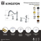 Kingston Brass KB1793BPLBS Bel-Air Double-Handle Widespread Kitchen Faucet with Brass Sprayer, Antique Brass