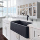 BLANCO Artona Pull-Down Dual-Spray Kitchen Faucet in a modern kitchen with a farmhouse sink